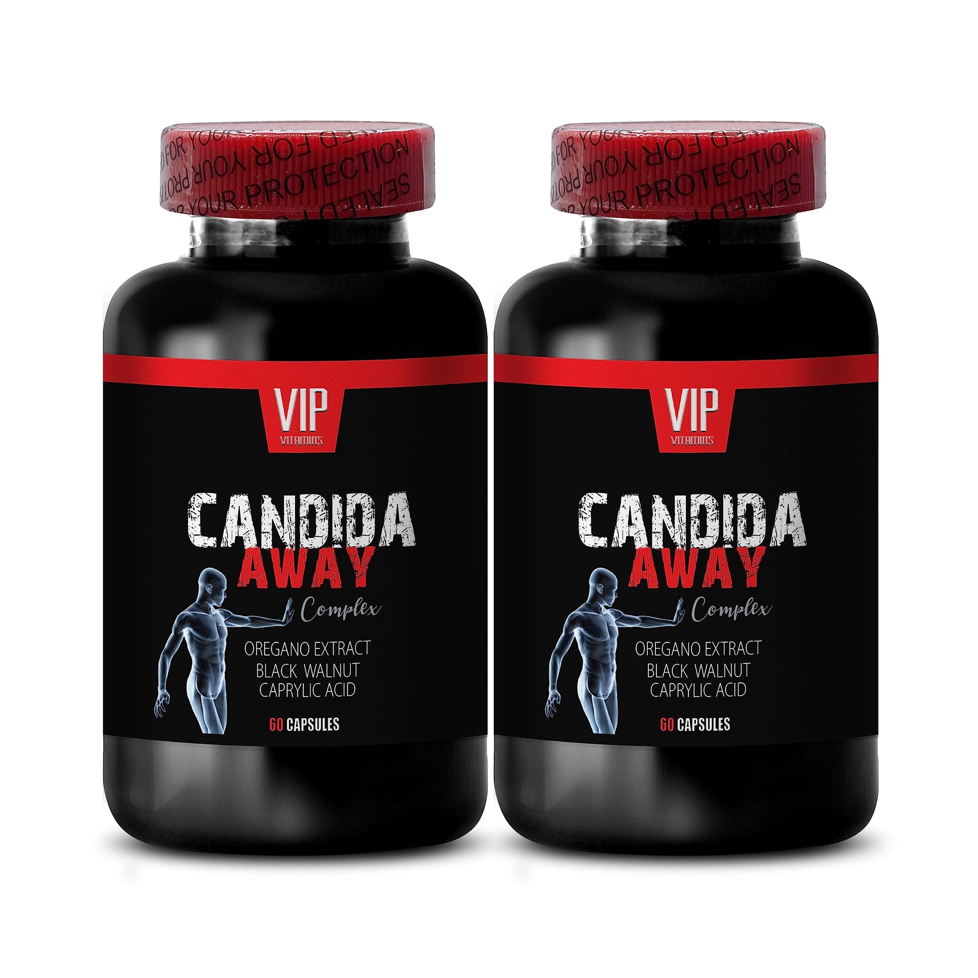 VIP VITAMINS Candida Away Complex Oregano Oil & Wormwood Capsules, Immune Support, 120 Capsules