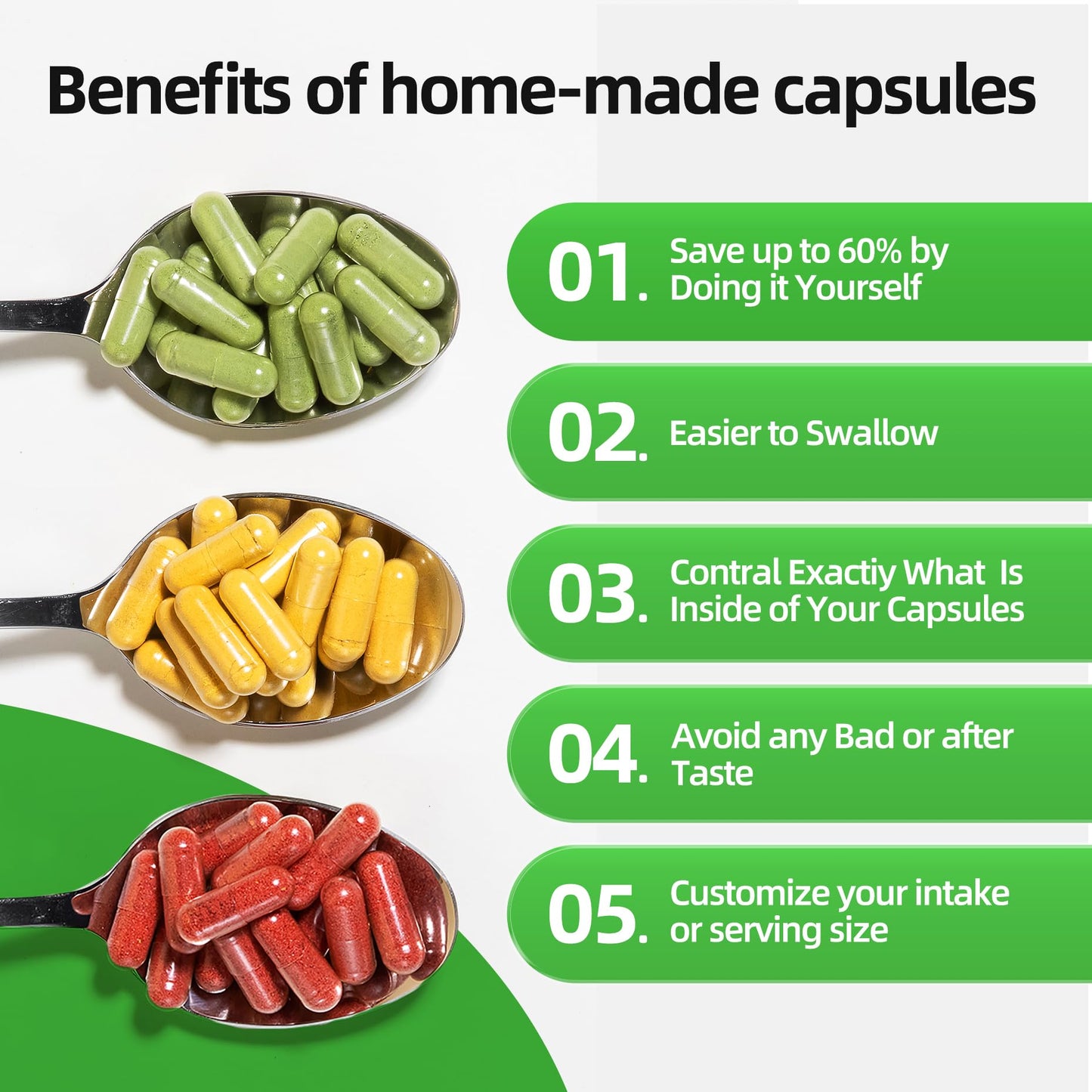 CAPSLogist Empty Capsule Size 000 Clear, Capsule, 500 Count