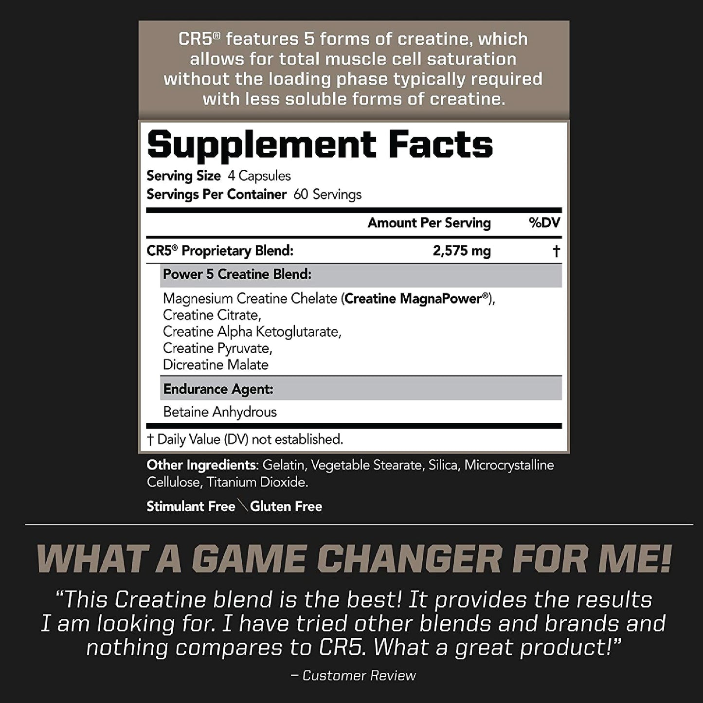 PMD CR5 Creatine Capsules 240 Count