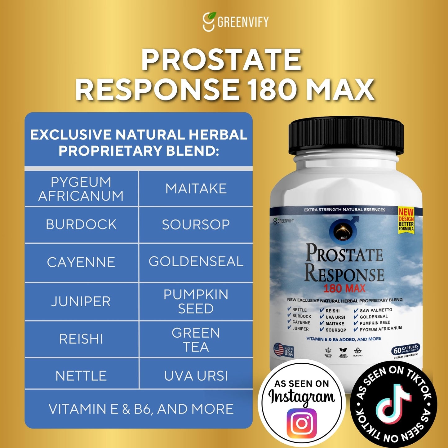 GREENVIFY Prostate Response 60 Capsules