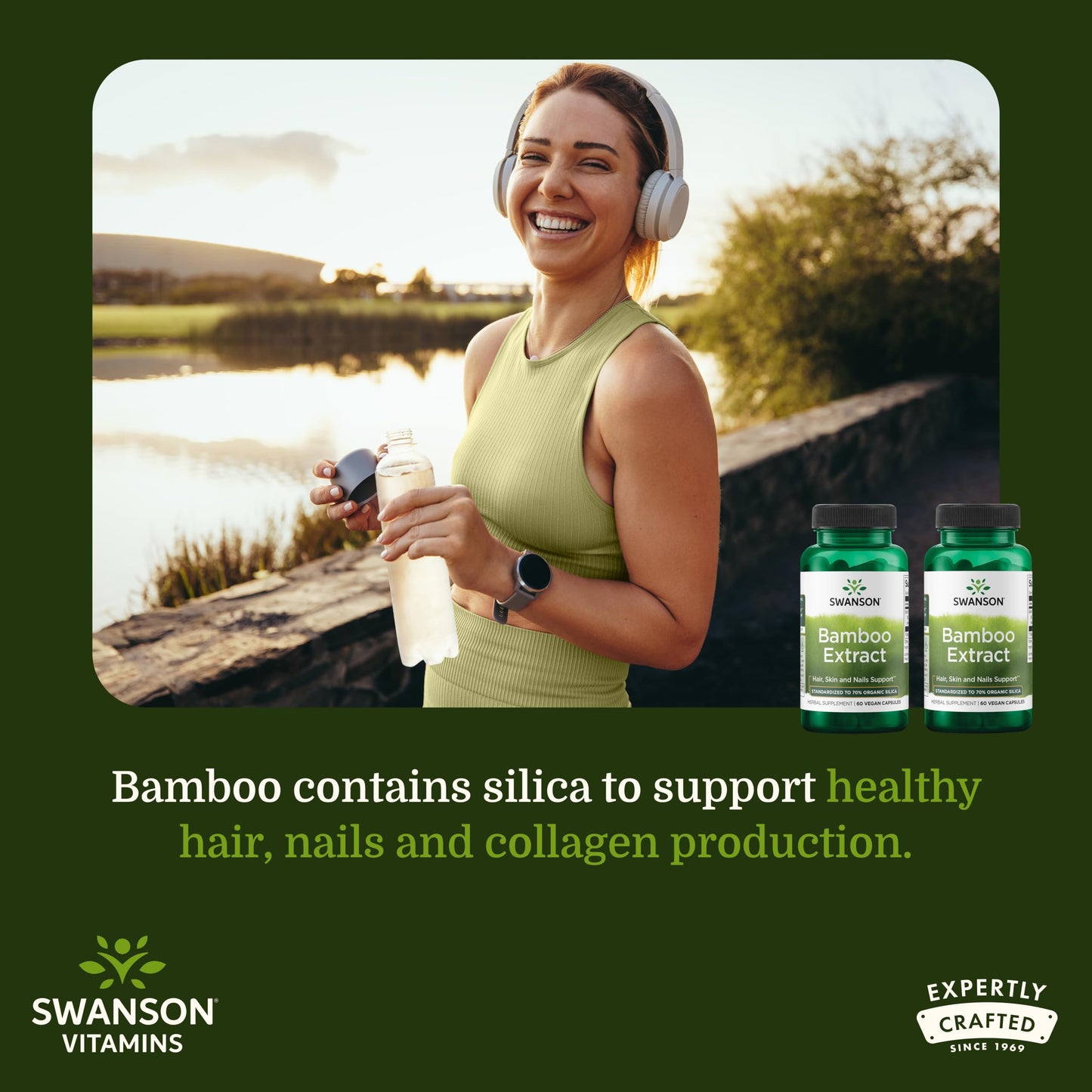 Swanson Bamboo Extract Capsules 120 Count