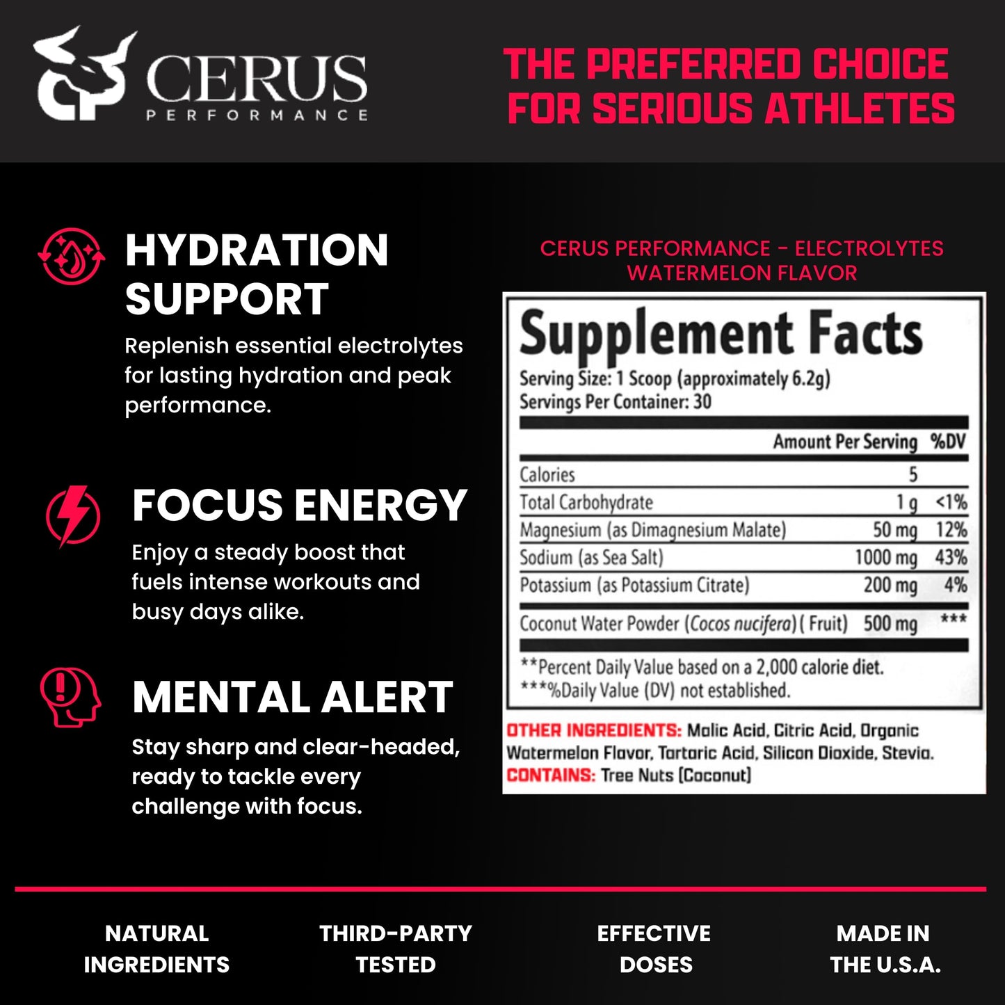 Cerus Performance Electrolyte Powder 6.56 Ounce