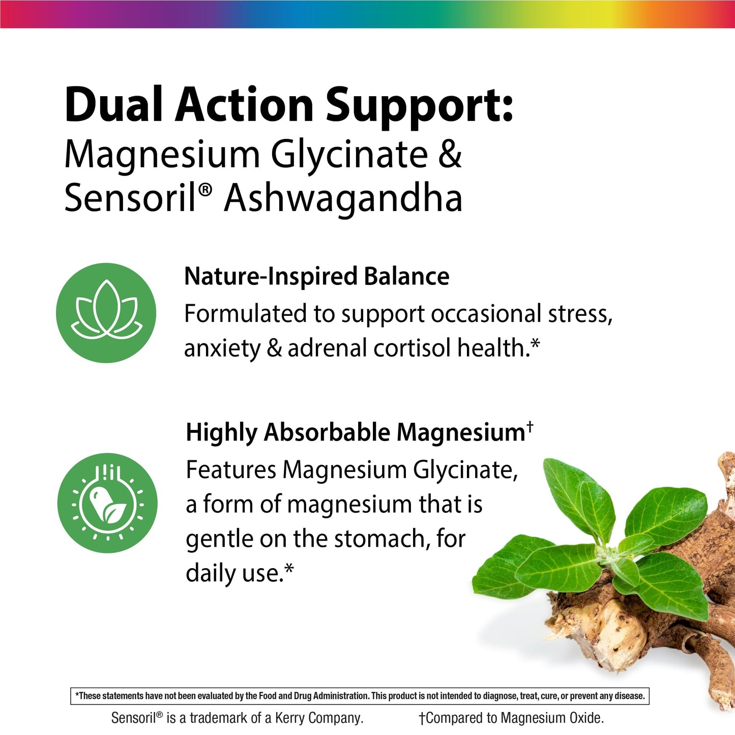 Rainbow Light Magnesium Glycinate+ 120 Capsules