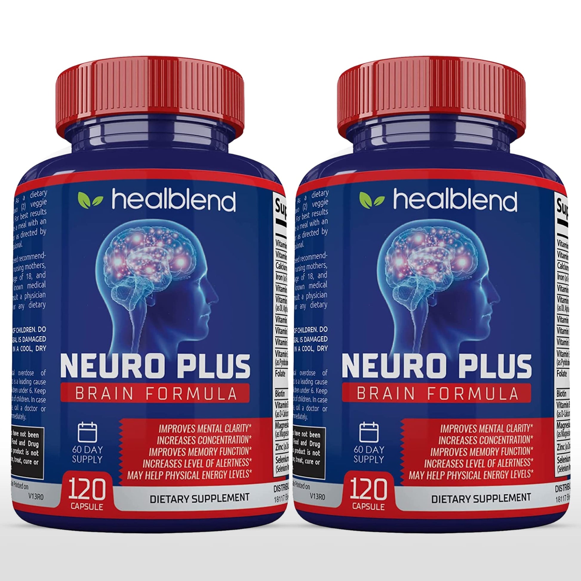 Healblend Neuro Plus Brain & Focus Formula, 120 Capsules