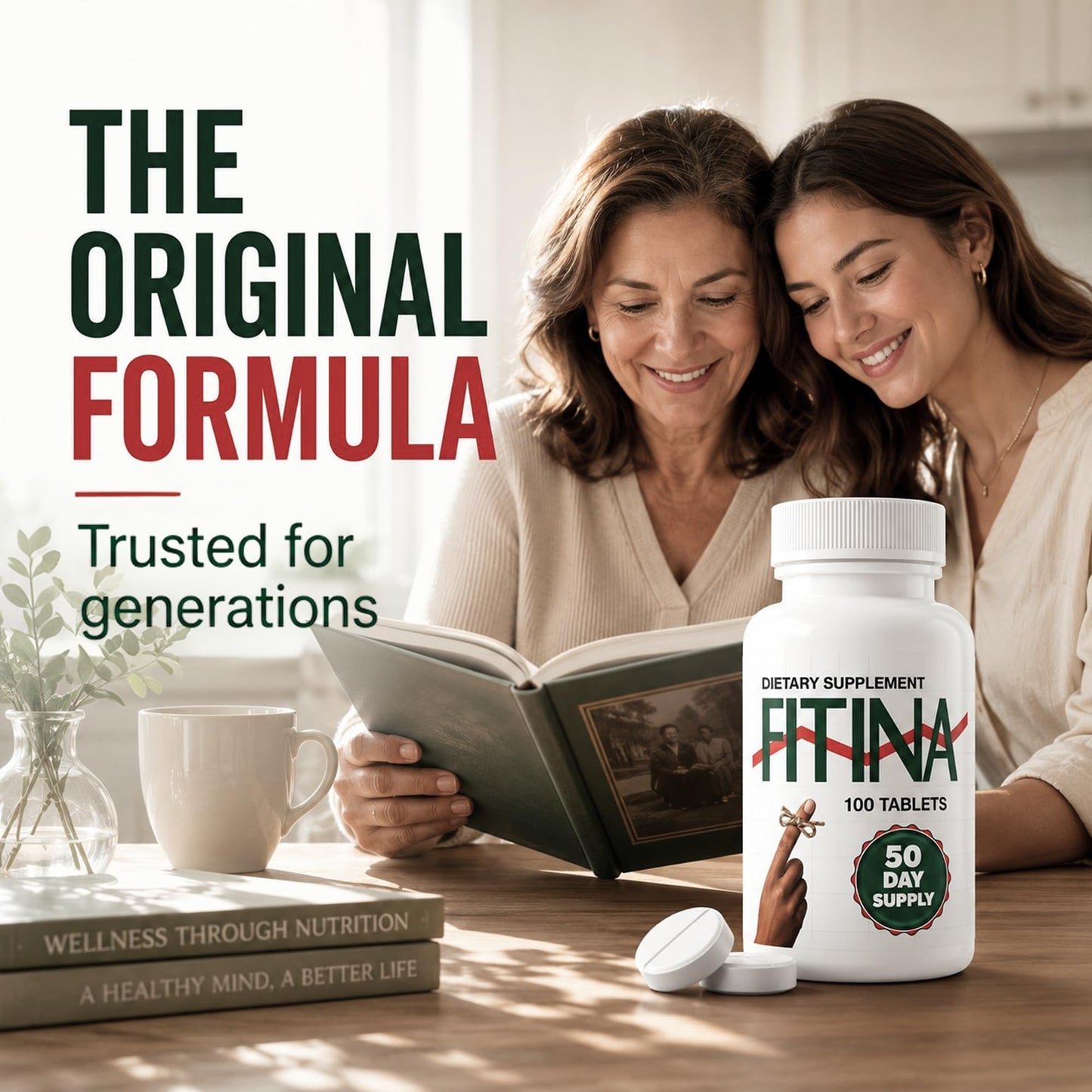 Fitina Brain Supplement with B6 & Thiamine Tablets, 200 Tablets