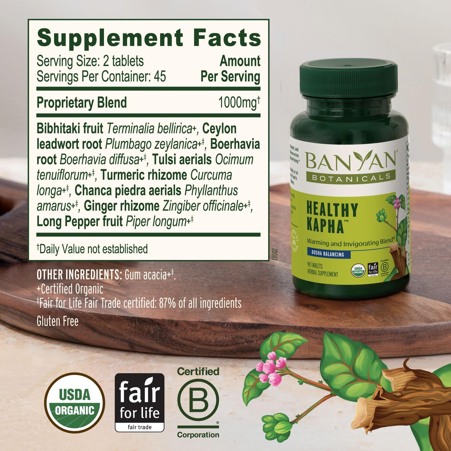 Banyan Botanicals Healthy Kapha Tablets 90