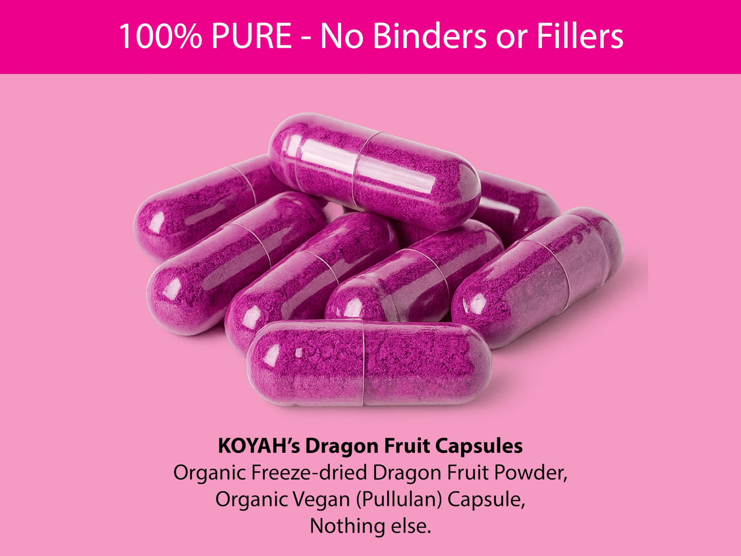 KOYAH Organic Dragon Fruit Capsule 60 Count