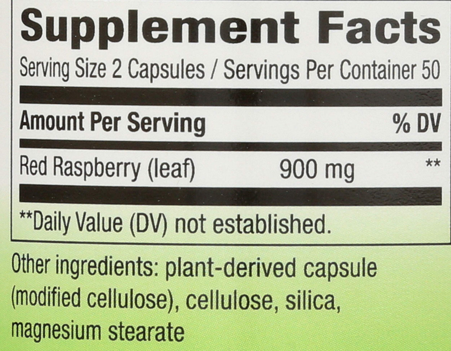 Nature's Way Red Raspberry Leaves Capsules 100 Count