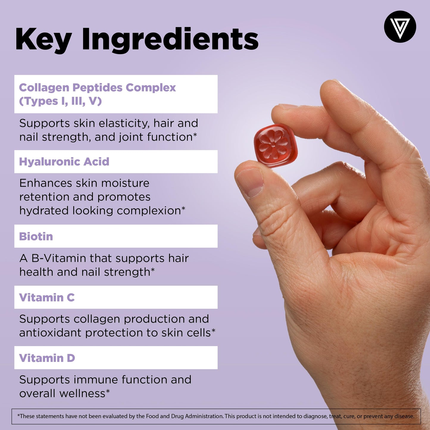 Vital Vitamins Multi Collagen Complex Plus Gummies 60 Count