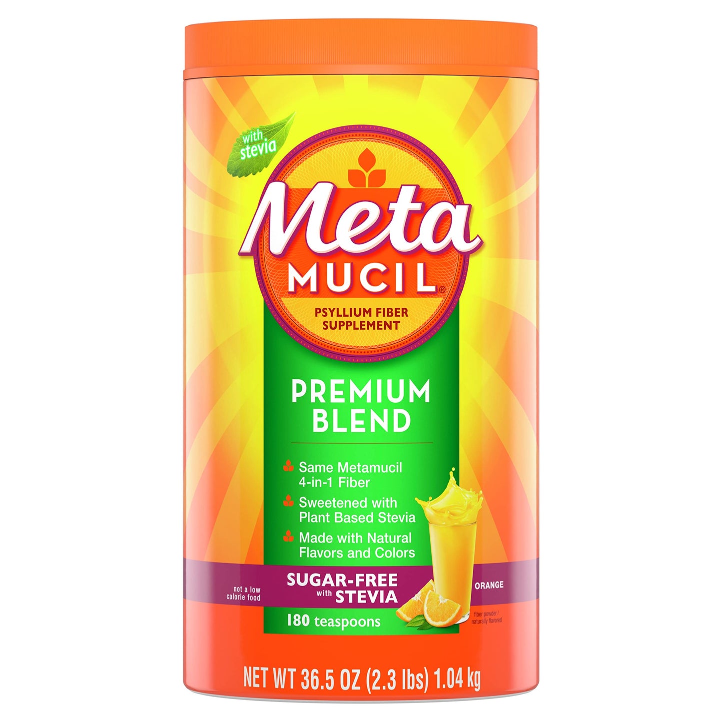Metamucil Fiber Free Sugar Powder 36.5 oz