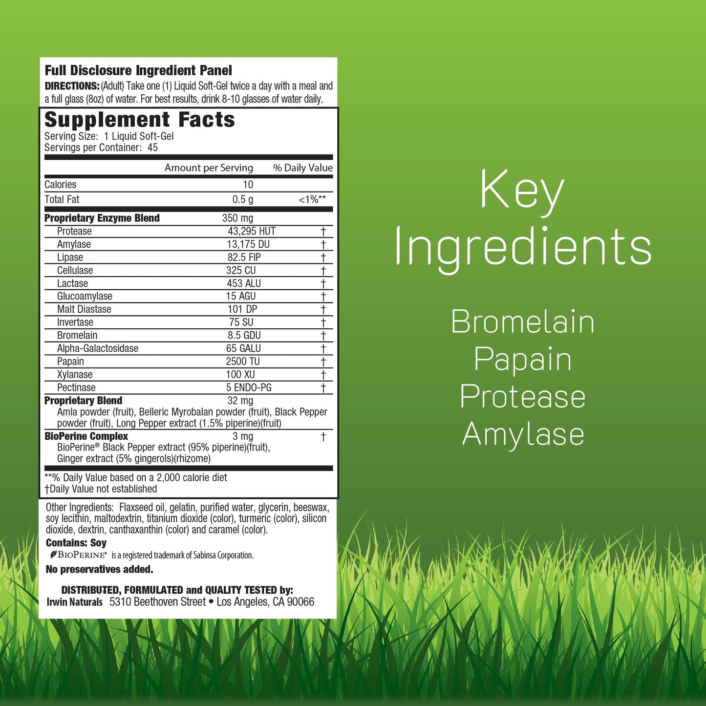 Irwin Naturals Anti-Gas Digestive Enzymes Soft-Gels 2 Pack