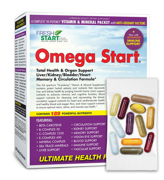 Fresh Start Omega Start All-in-One Daily Vitamin Pack Capsule, 30 Count