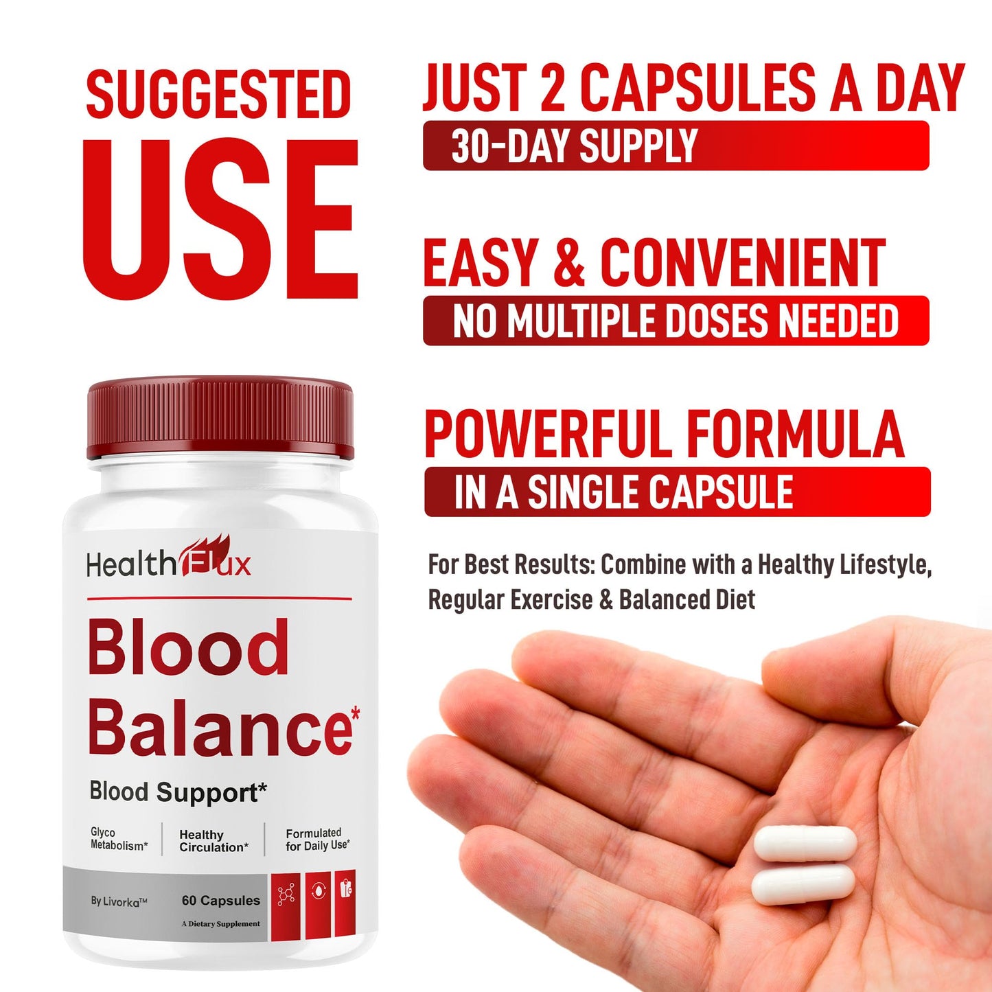 LIVORKA Health Flux Support Supplement Capsules 180 Capsules