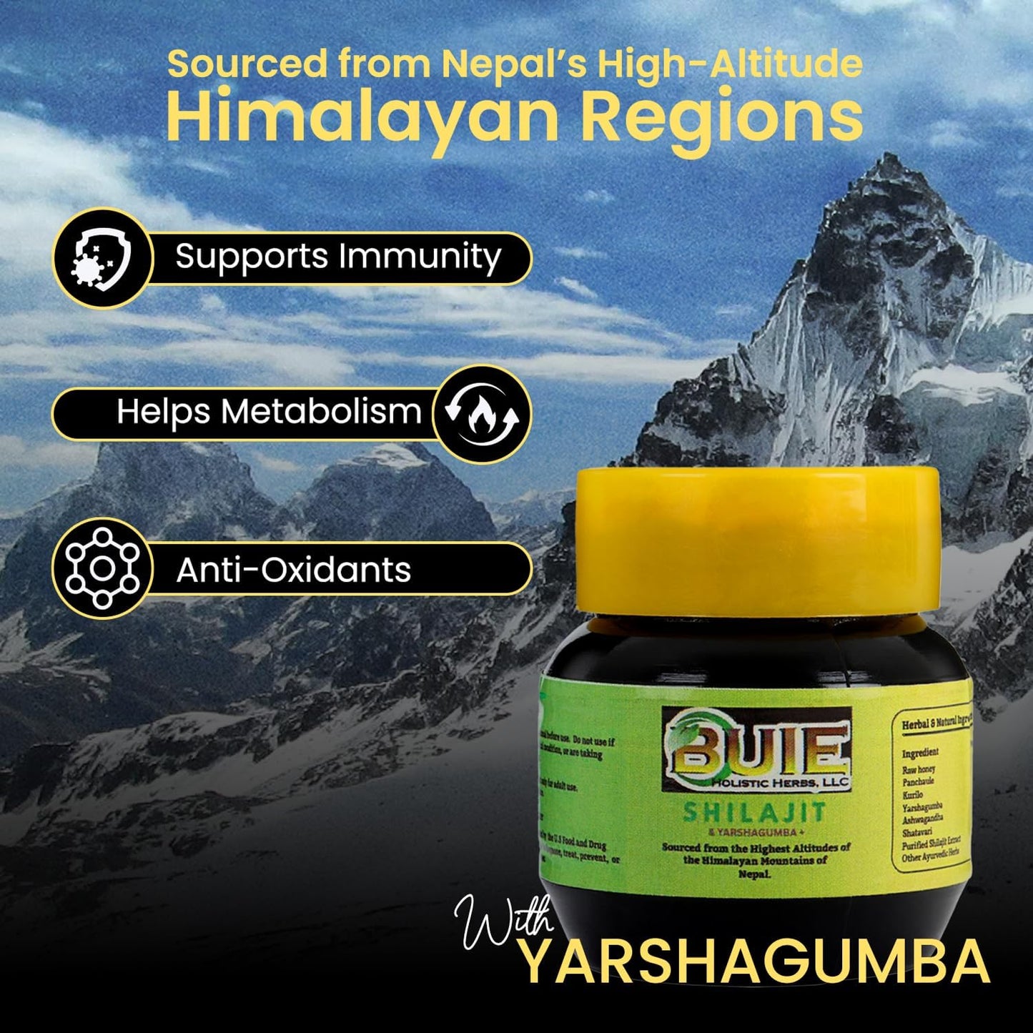 BUIE Shilajit Resin With Yarshagumba Softgel 1 Count