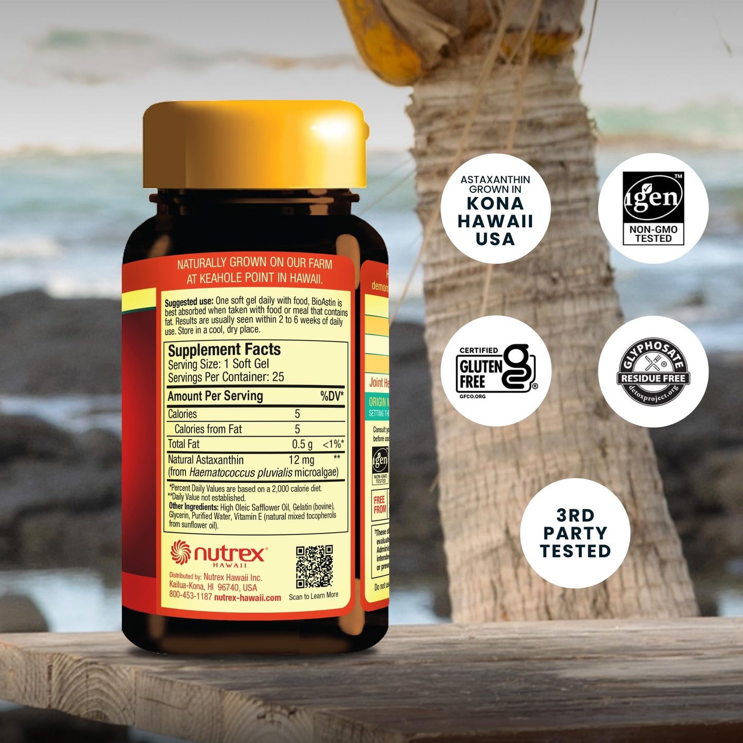 Nutrex Hawaii BioAstin Hawaiian Astaxanthin High Potency Softgels 25