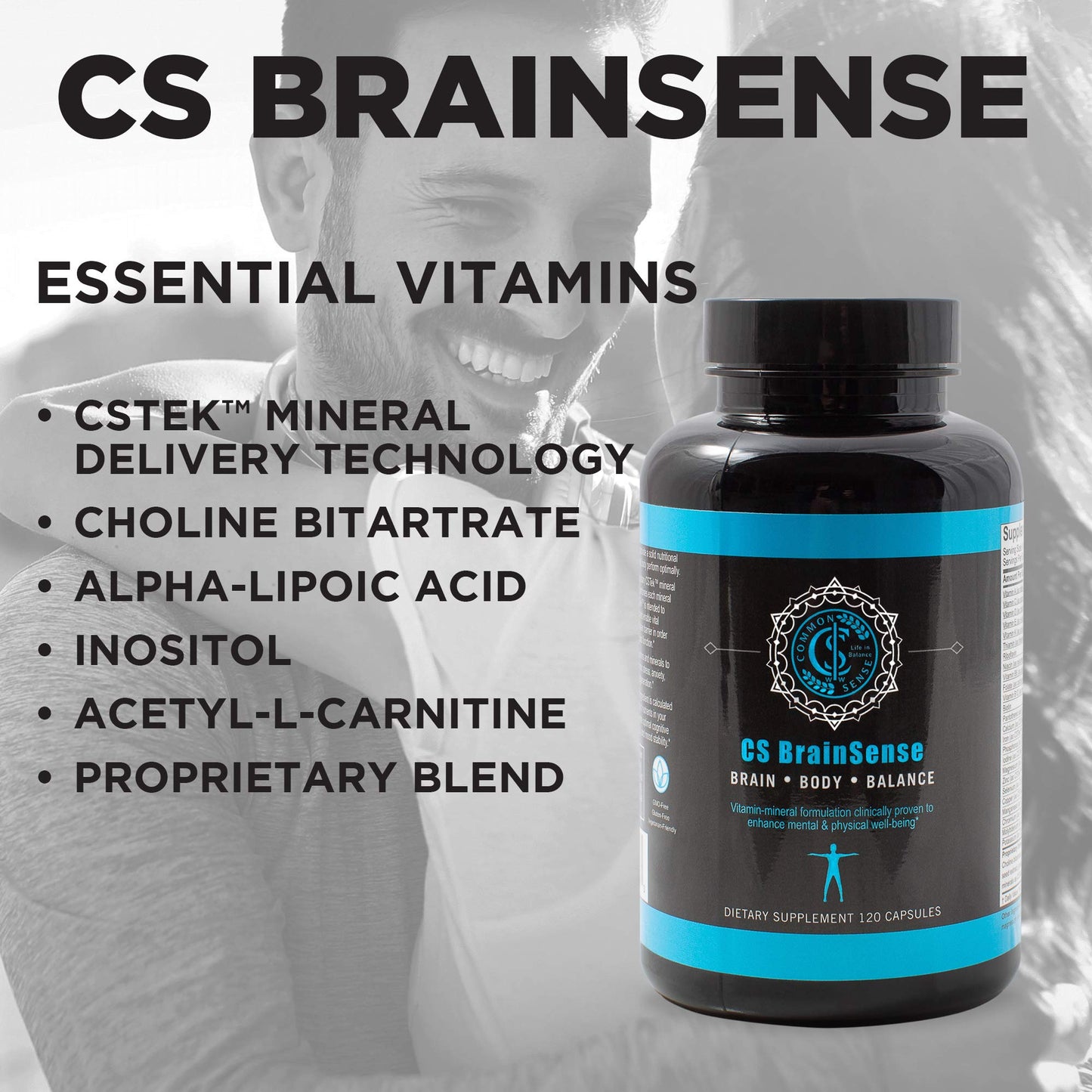 Common Sense Wellness Worldwide BrainSense Mood Stabilizer & Brain Supplement Capsule, 120 Capsules