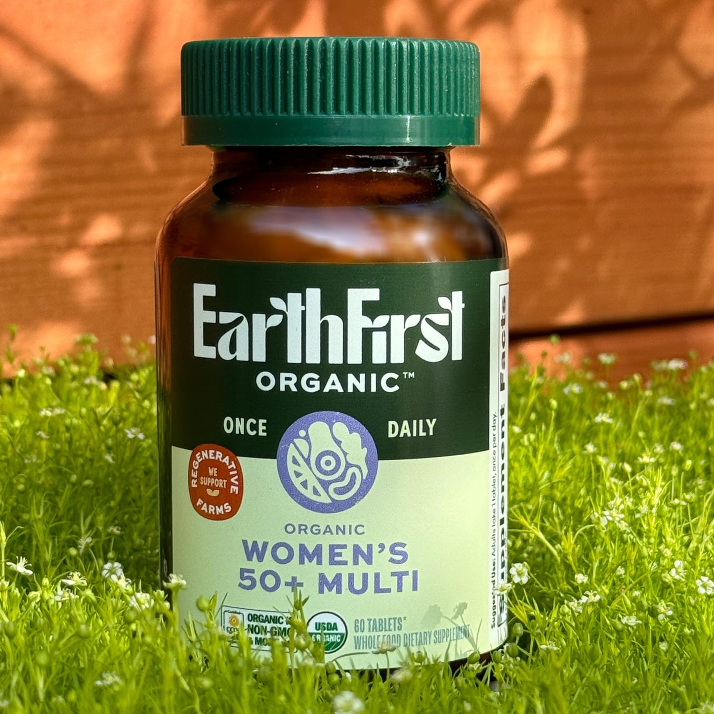 EarthFirst Organic Once Daily Multivitamin for Women 50+ Tablets, 60 Count