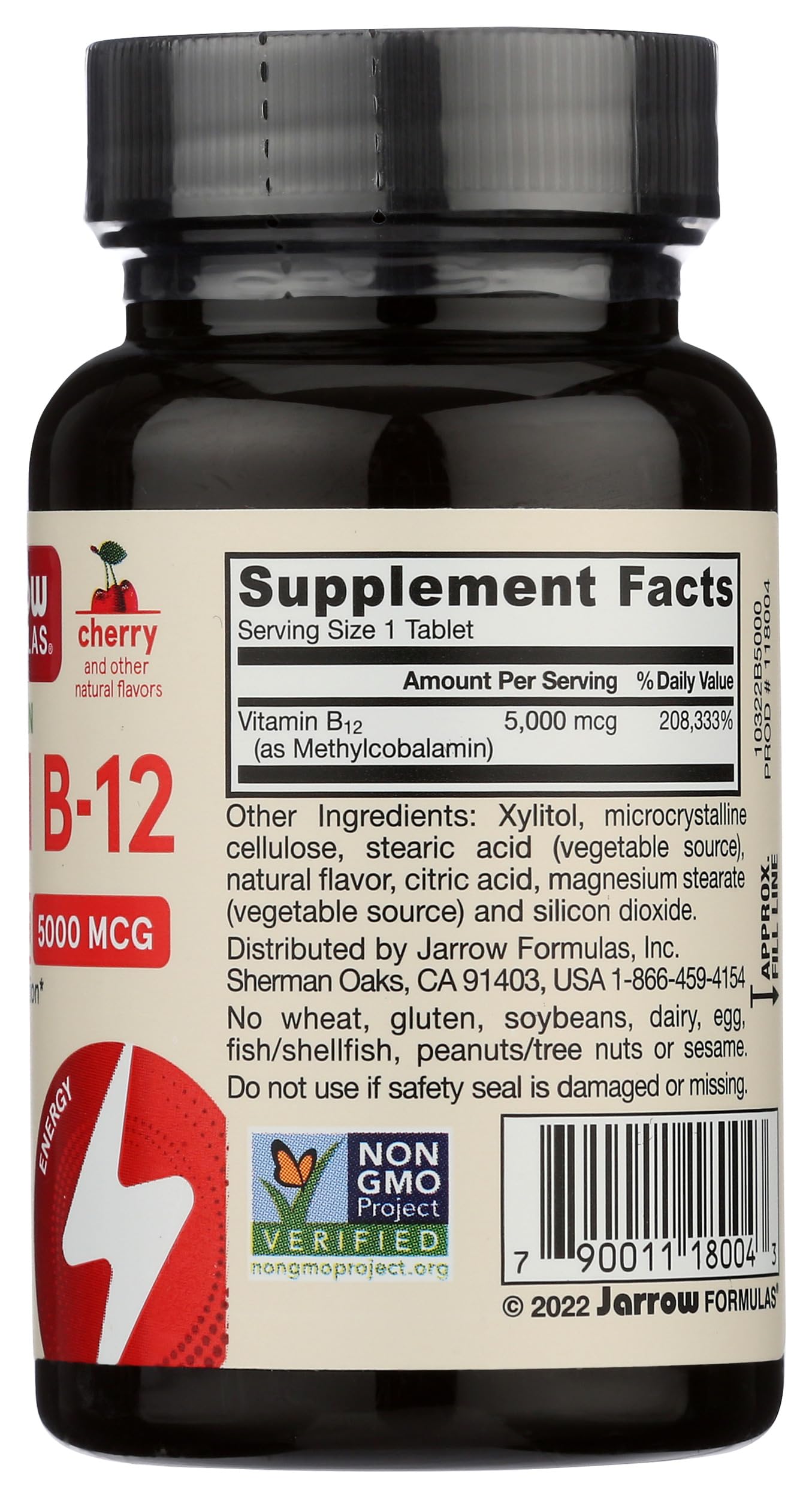 Jarrow Formulas Vitamin Methyl B12 Lozenges/Chewables 60 Count