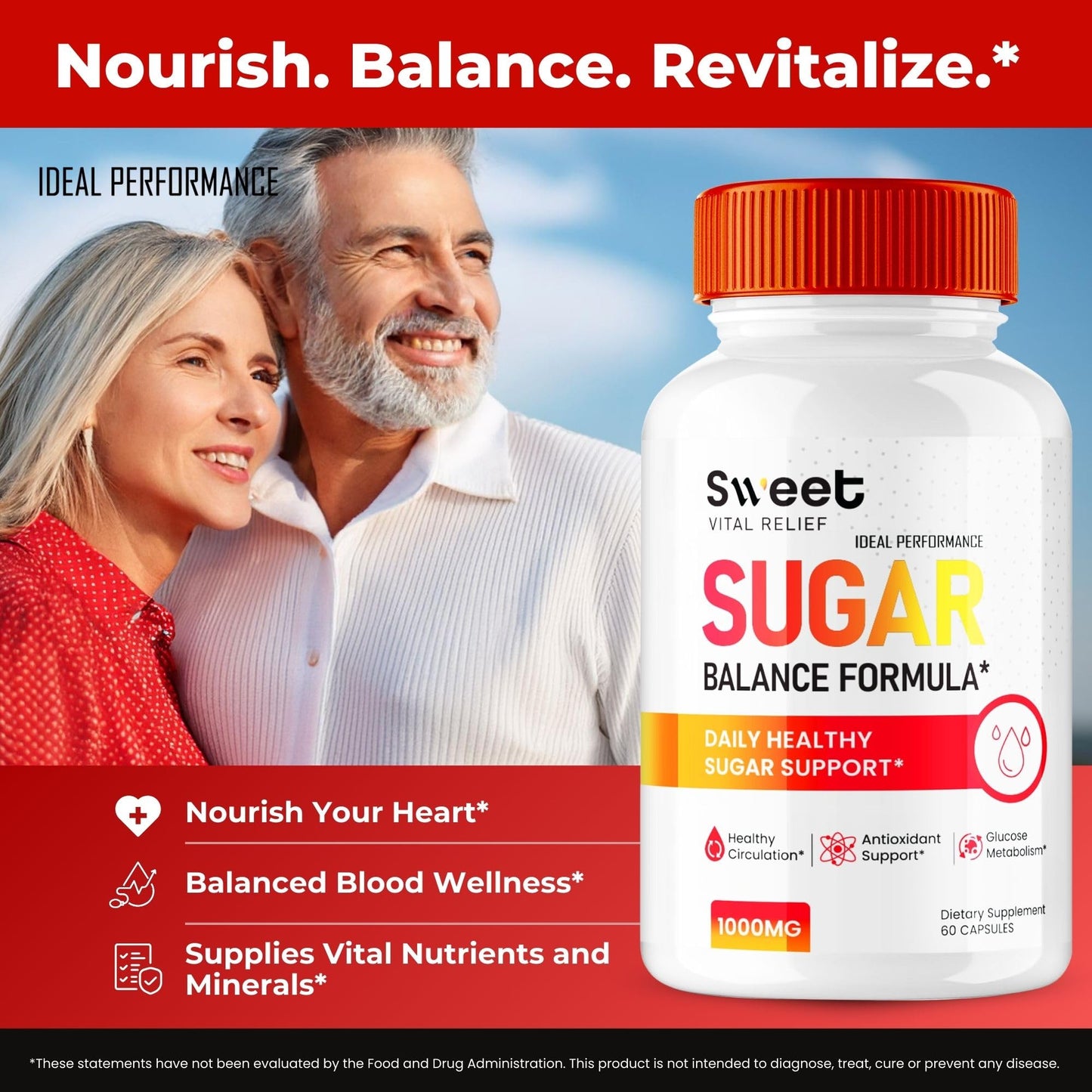 IDEAL PERFORMANCE Sweet Vital Relief Blood Balance Formula Capsule 60 Capsules