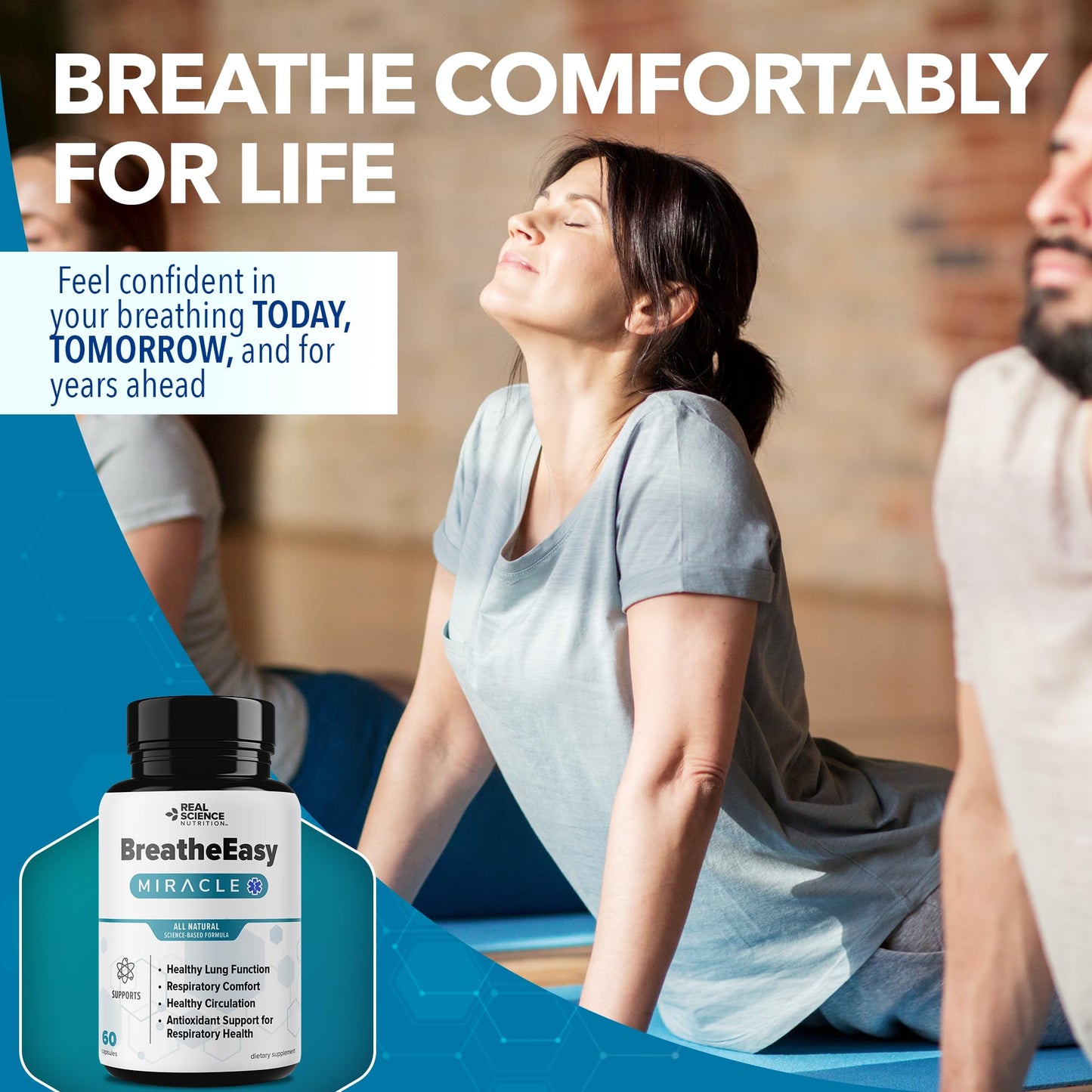 Real Science Nutrition BreatheEasy Lung Support Capsules, 60 Capsules