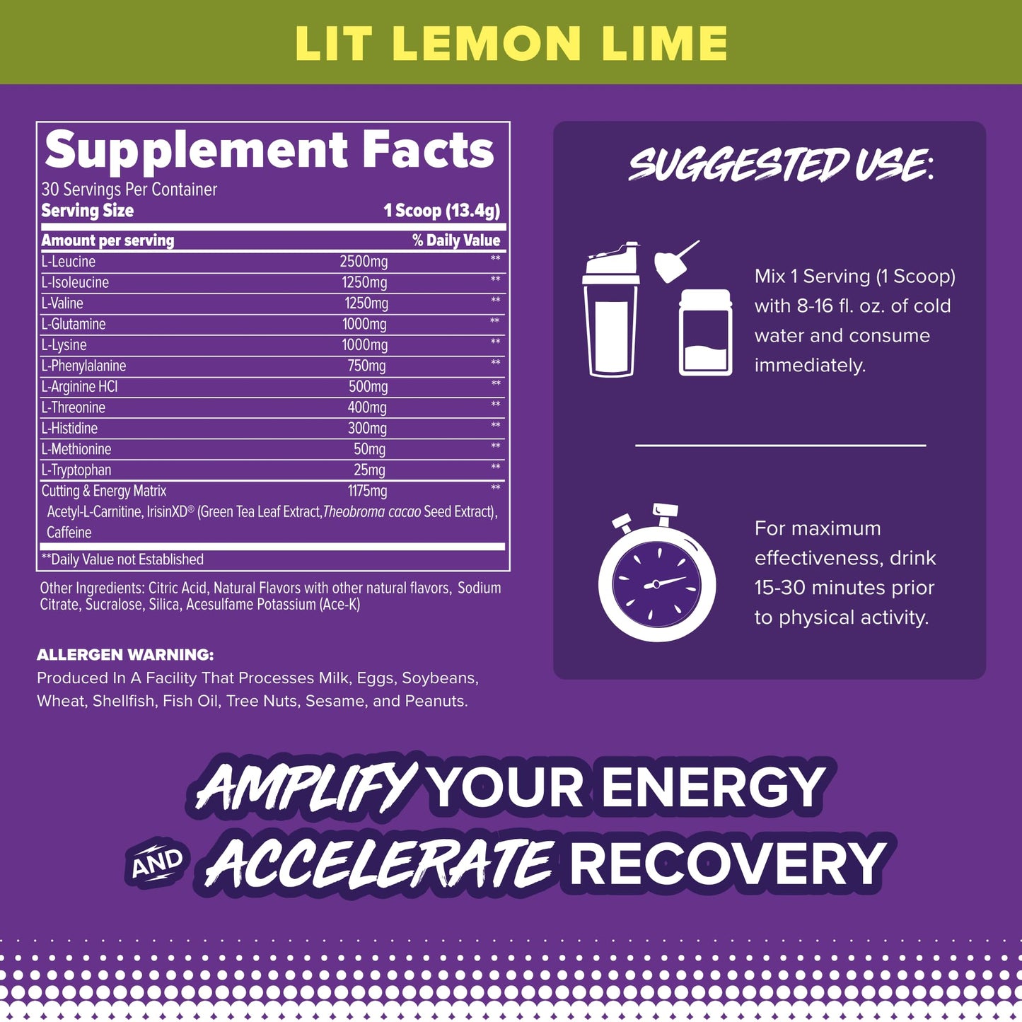 FINAFLEX EAA HARDCORE Lit Lemon-Lime Powder 14.2 oz