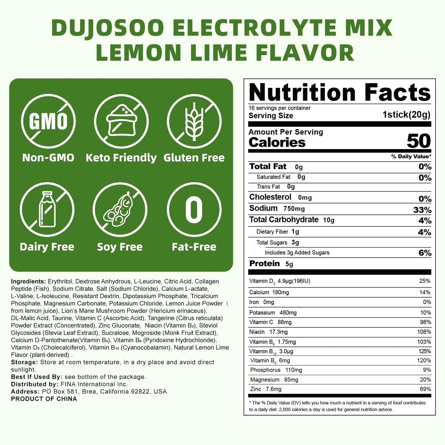 Dujosoo Electrolyte Powder 11.36 oz