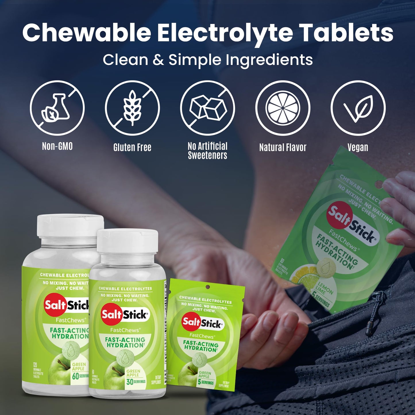 SaltStick Electrolyte FastChews Chewable 120