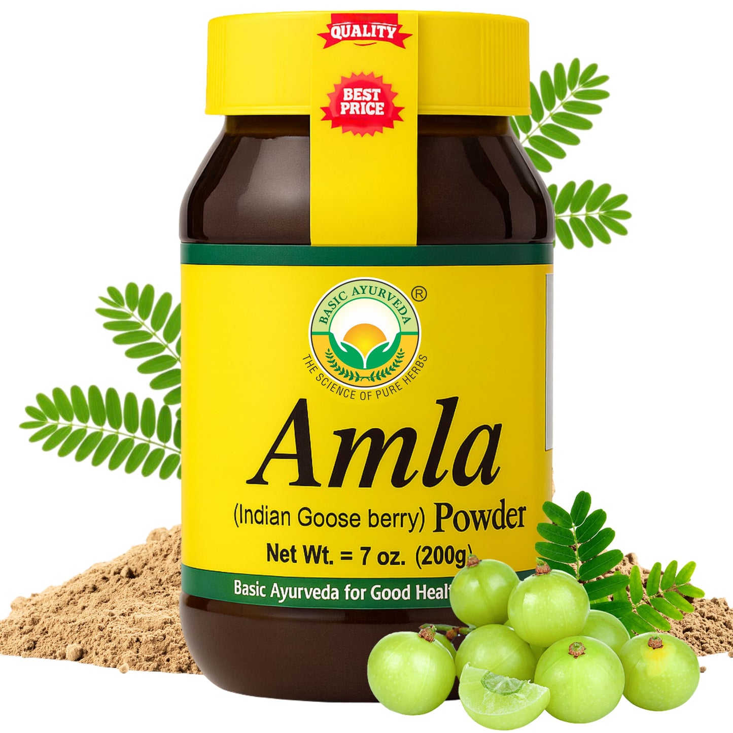BASIC AYURVEDA Amla Powder, 7.05 oz