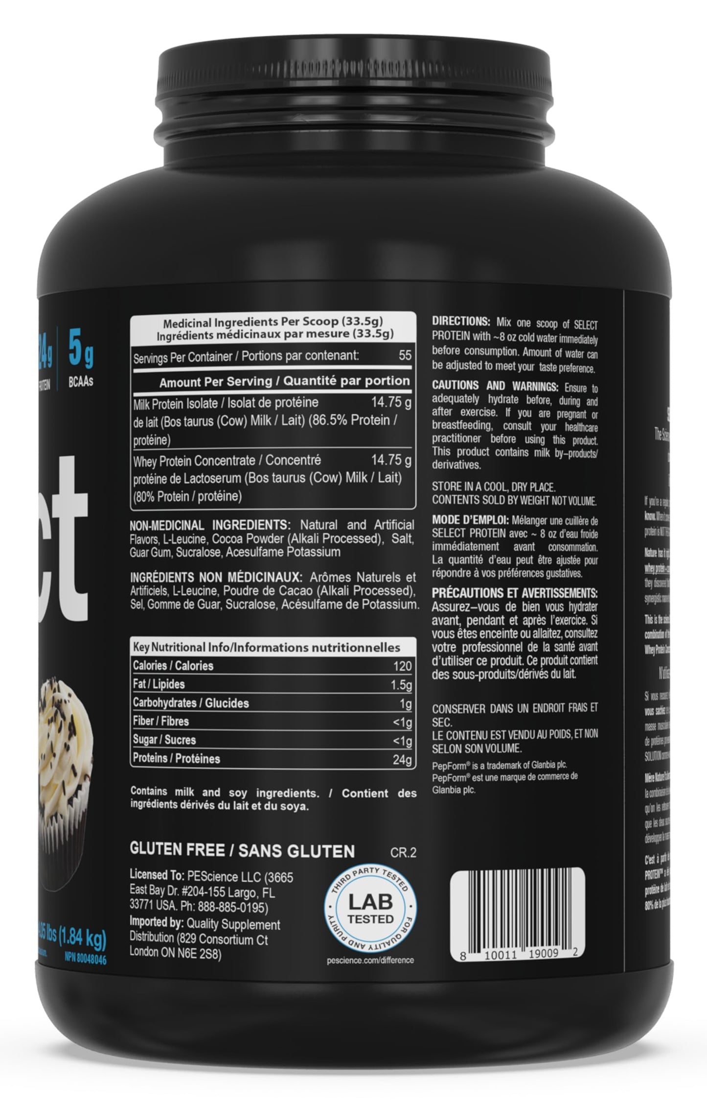 PEScience Select Protein Powder, Whey and Casein Blend, 55 Servings