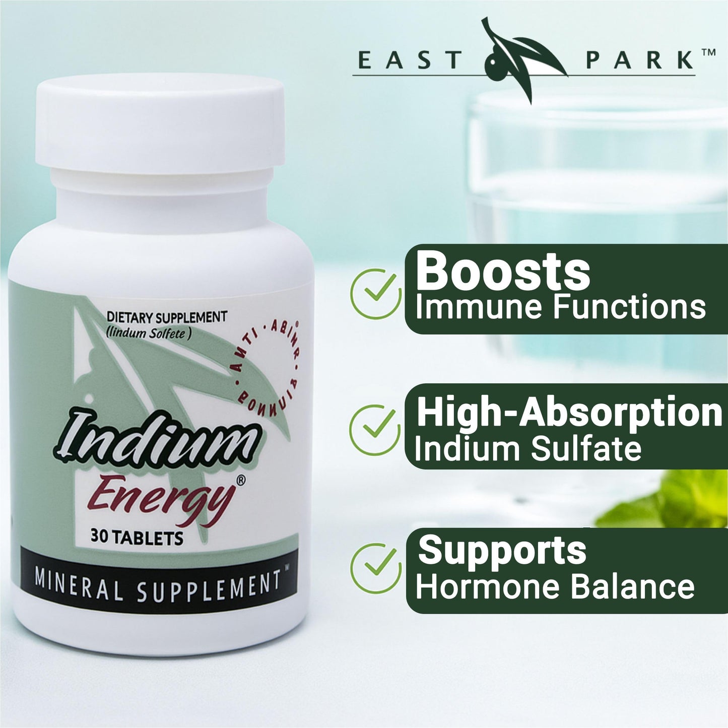 EAST PARK Indium Energy Tablets, 30 Tablets