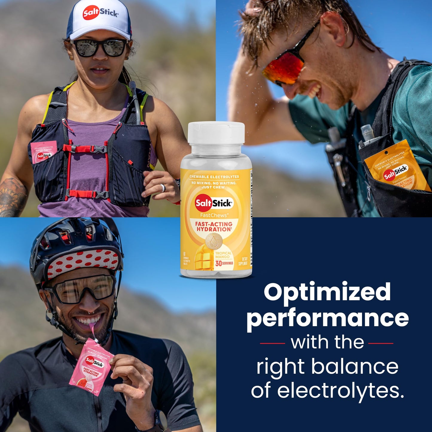 SaltStick Electrolyte FastChews Chewable Tablets 60 Count