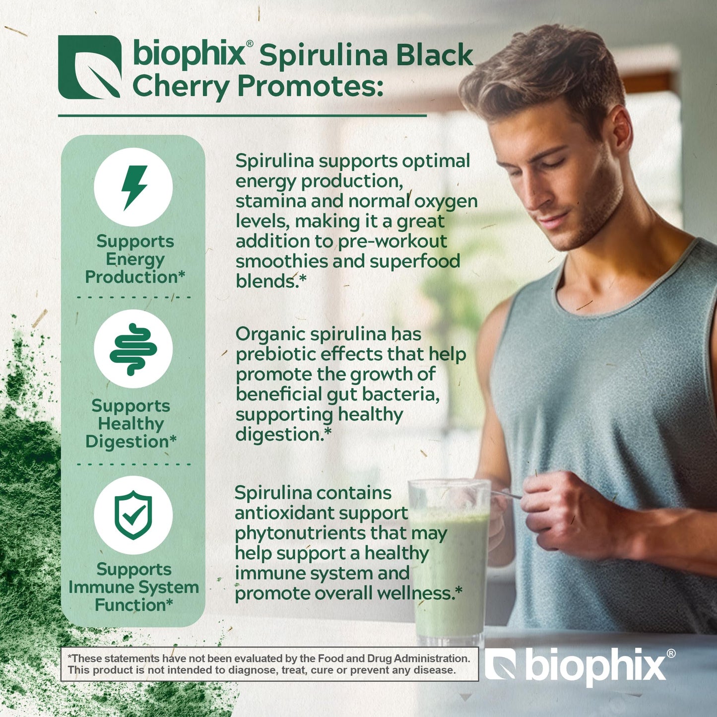 biophix Organic Spirulina Powder 2.2 lb