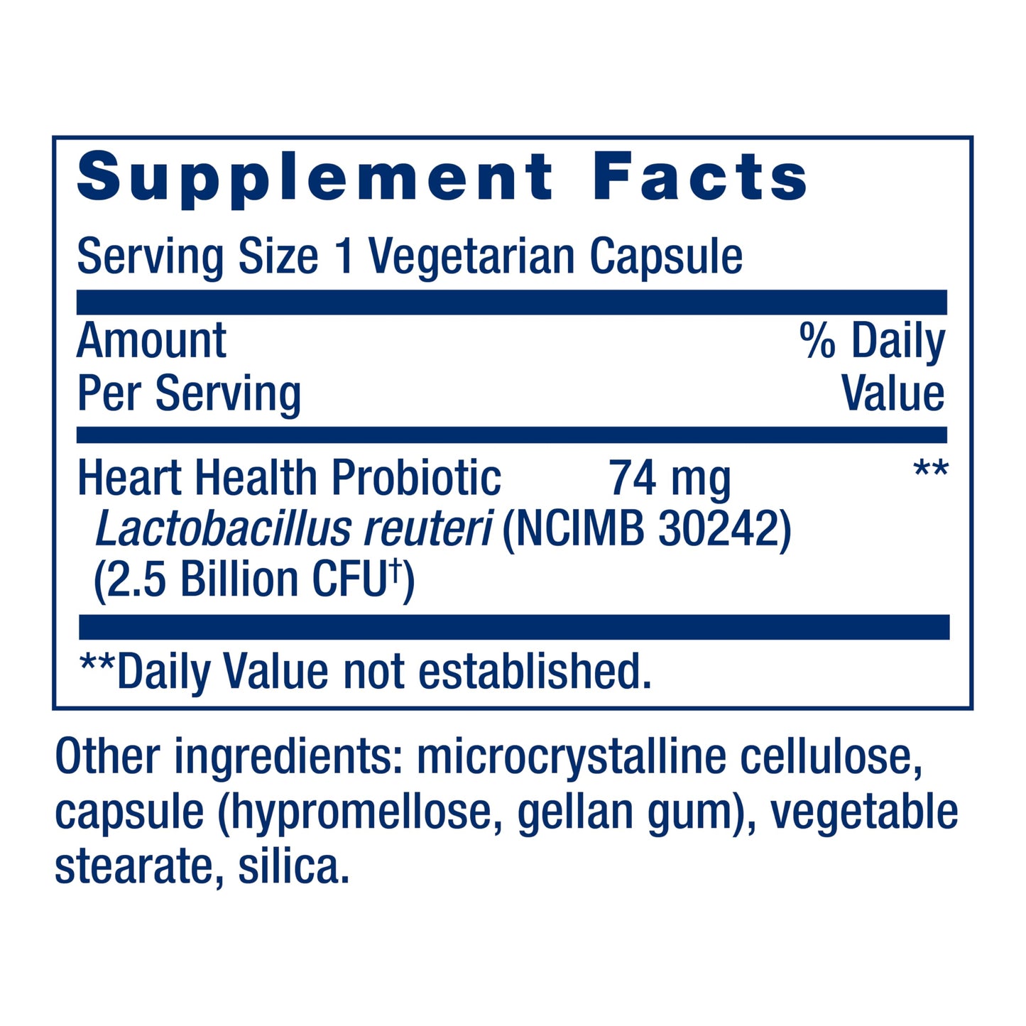 Life Extension FLORASSIST Probiotic Heart Health Lactobacillus reuteri 30242, 60 Capsules