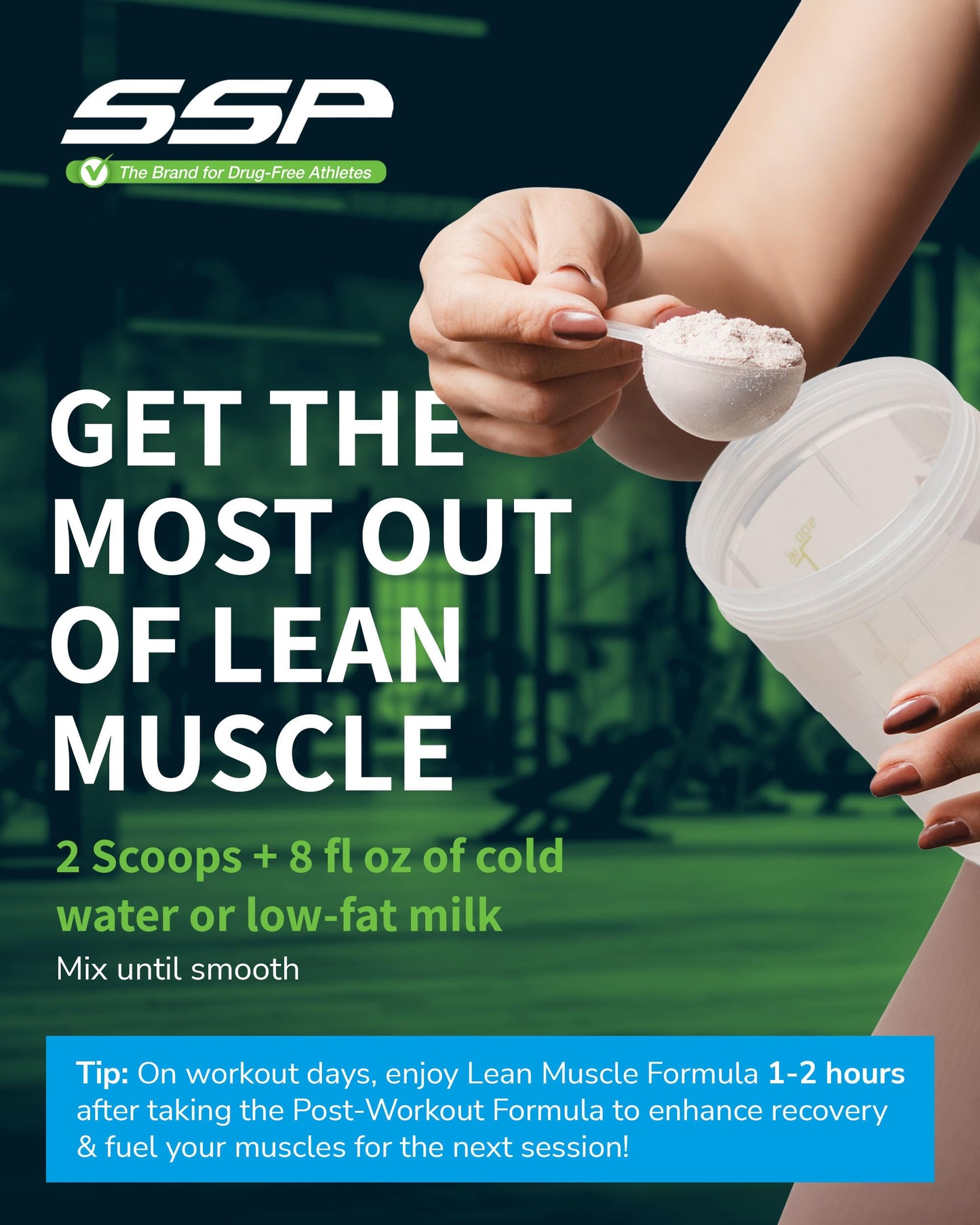 SSP Whey Isolate & Casein Protein Powder with Leucine & MCT, Low-Calorie Chocolate, 2.12 lb