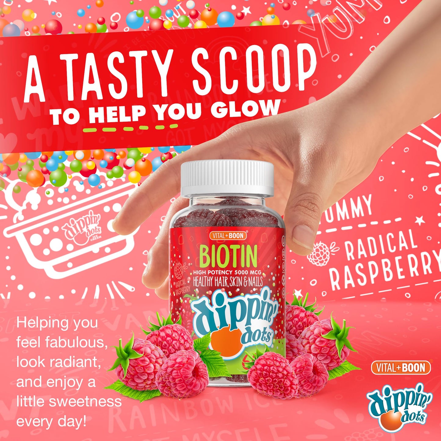 Vital+Boon Biotin Extra Strength 5000mcg Gummies, 60 Count