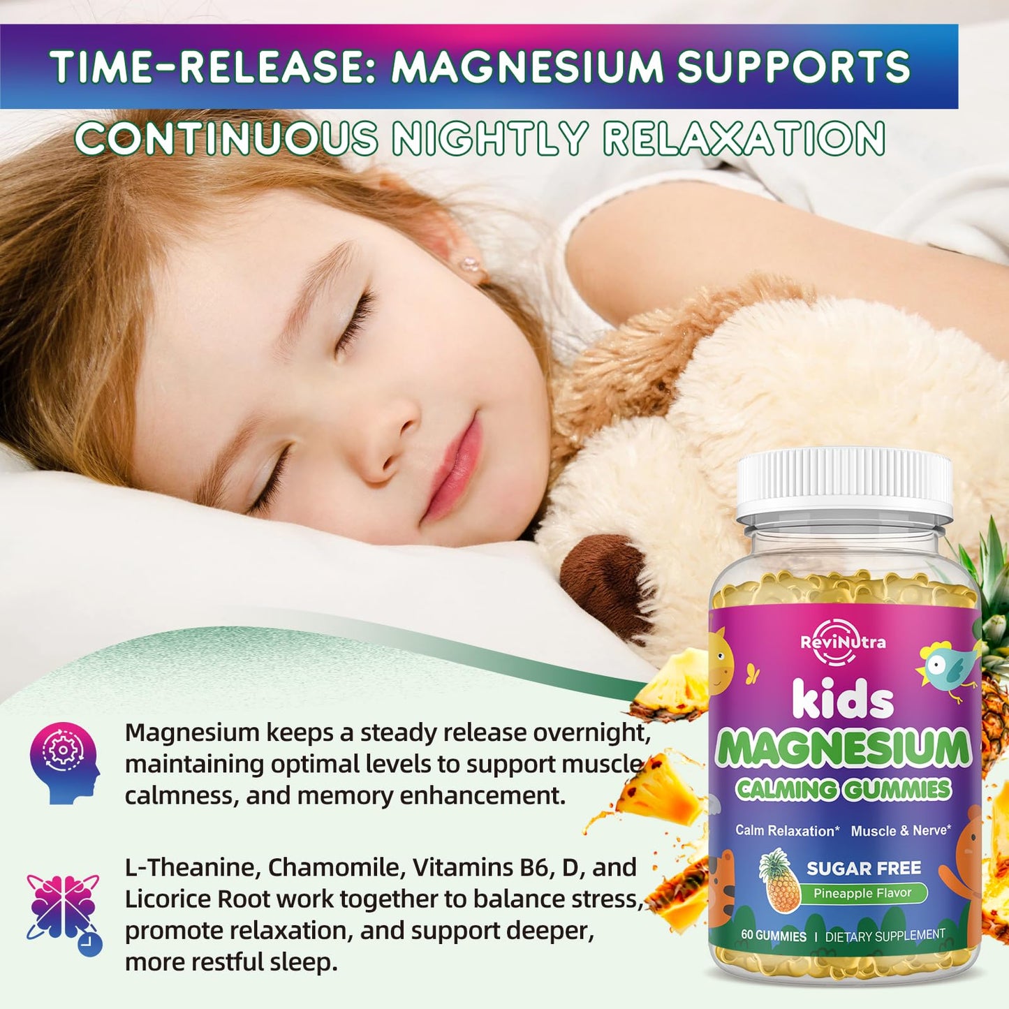 ReviNutra Magnesium Glycinate Gummies, 120 Gummies