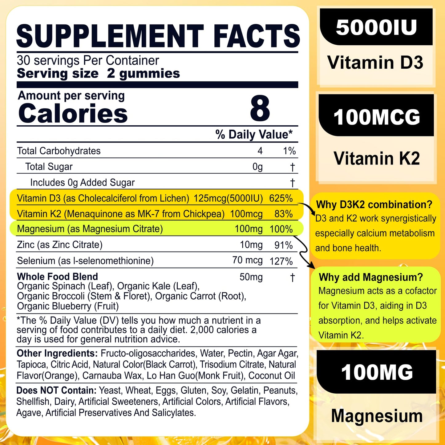 Nextdia Vitamin D3 K2 + L Arginine Gummies, 180