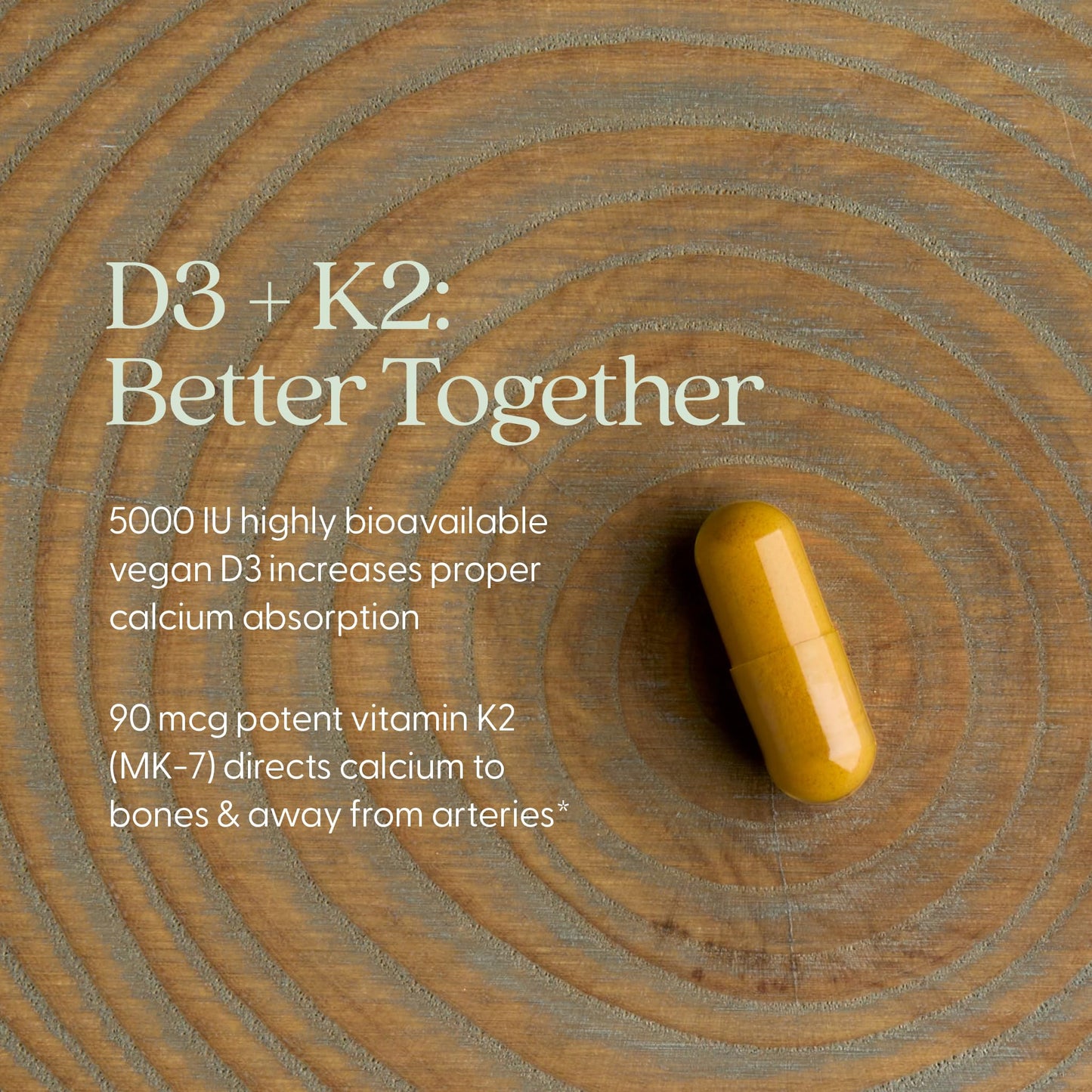 New Chapter Vitamin D3 5000 IU (125 mcg) & Vitamin K2 MK-7 (90 mcg) + Organic Turmeric Supplement for Bone, Heart, Cellular Energy & Immune Support + Healthy Inflammation Response*, 30 Vegan Capsules
