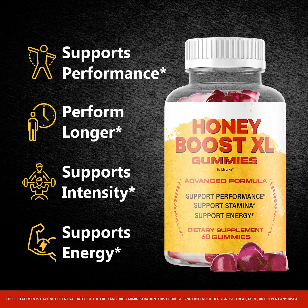 LIVORKA Honey Boost XL Gummies 300 Gummies