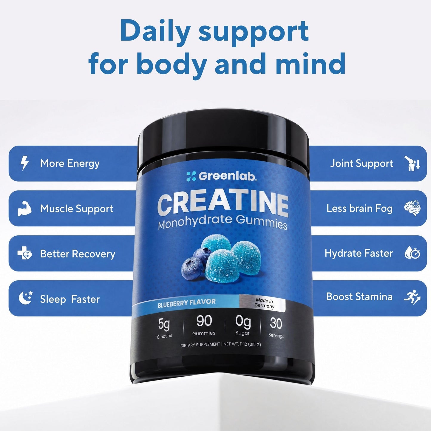 GreenLab Creatine Monohydrate Gummies 90 Gummies
