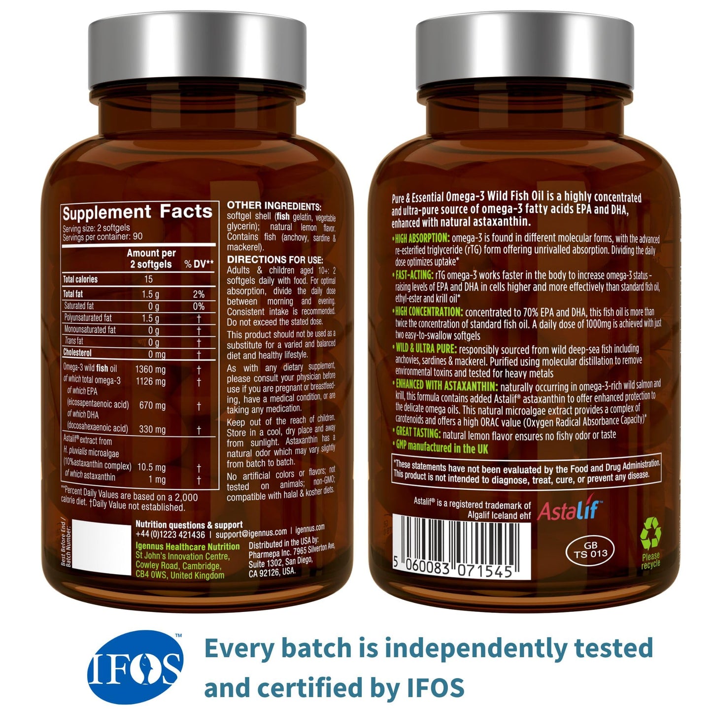 Igennus Healthcare Nutrition Super B-Complex & Omega-3 Bundle, 360 Tablets