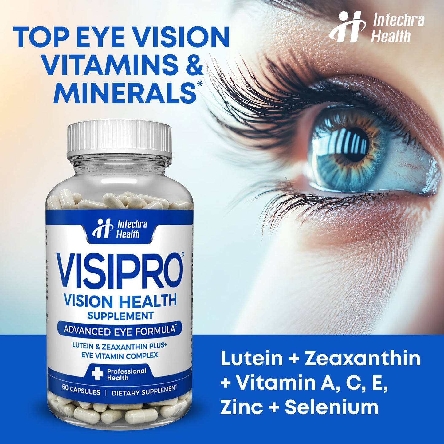 VISIPRO 20-20 New Vision Health Supplement, 60 Capsules