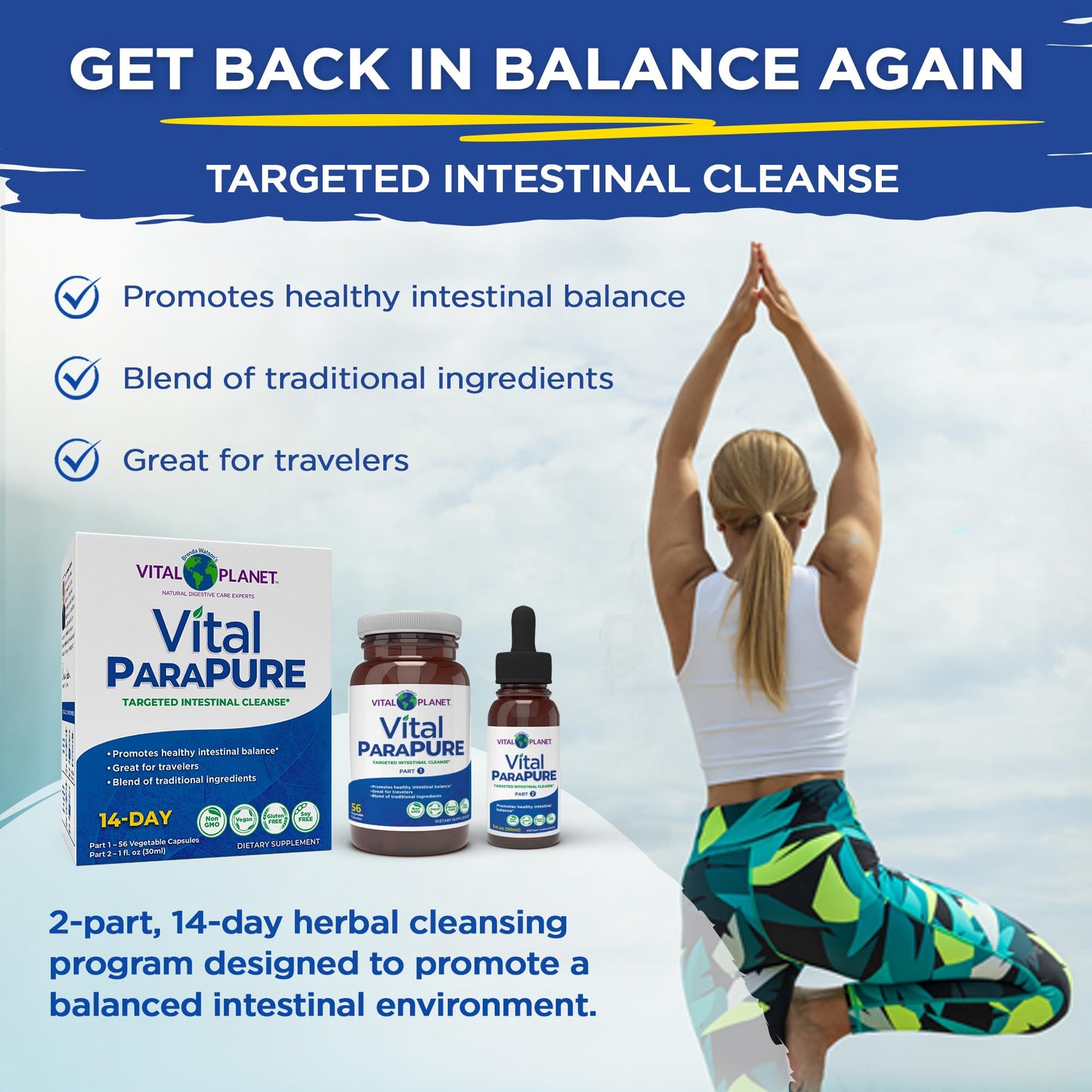 Vital Planet Vital ParaPure Intestinal Cleanse Capsules, 56 Count
