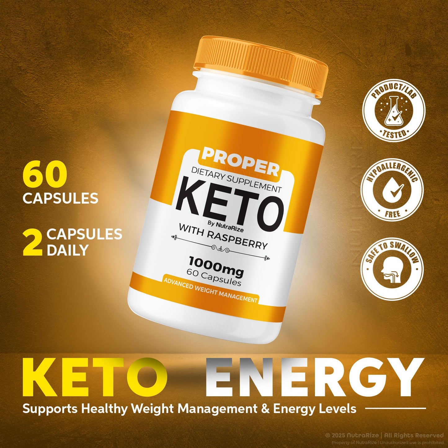 NutraRize Proper Keto ACV Capsules 300 Capsules