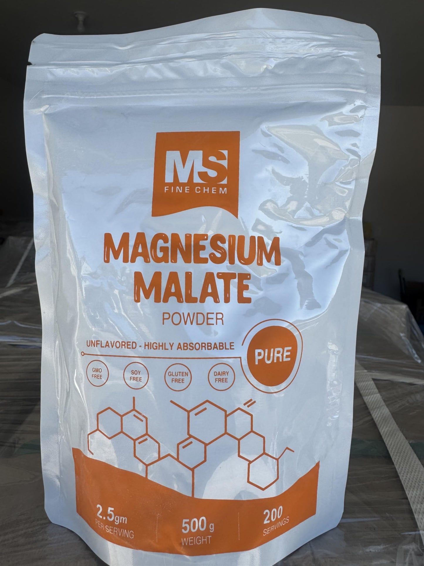 MS Finechem Magnesium Malate Powder 17.6 oz