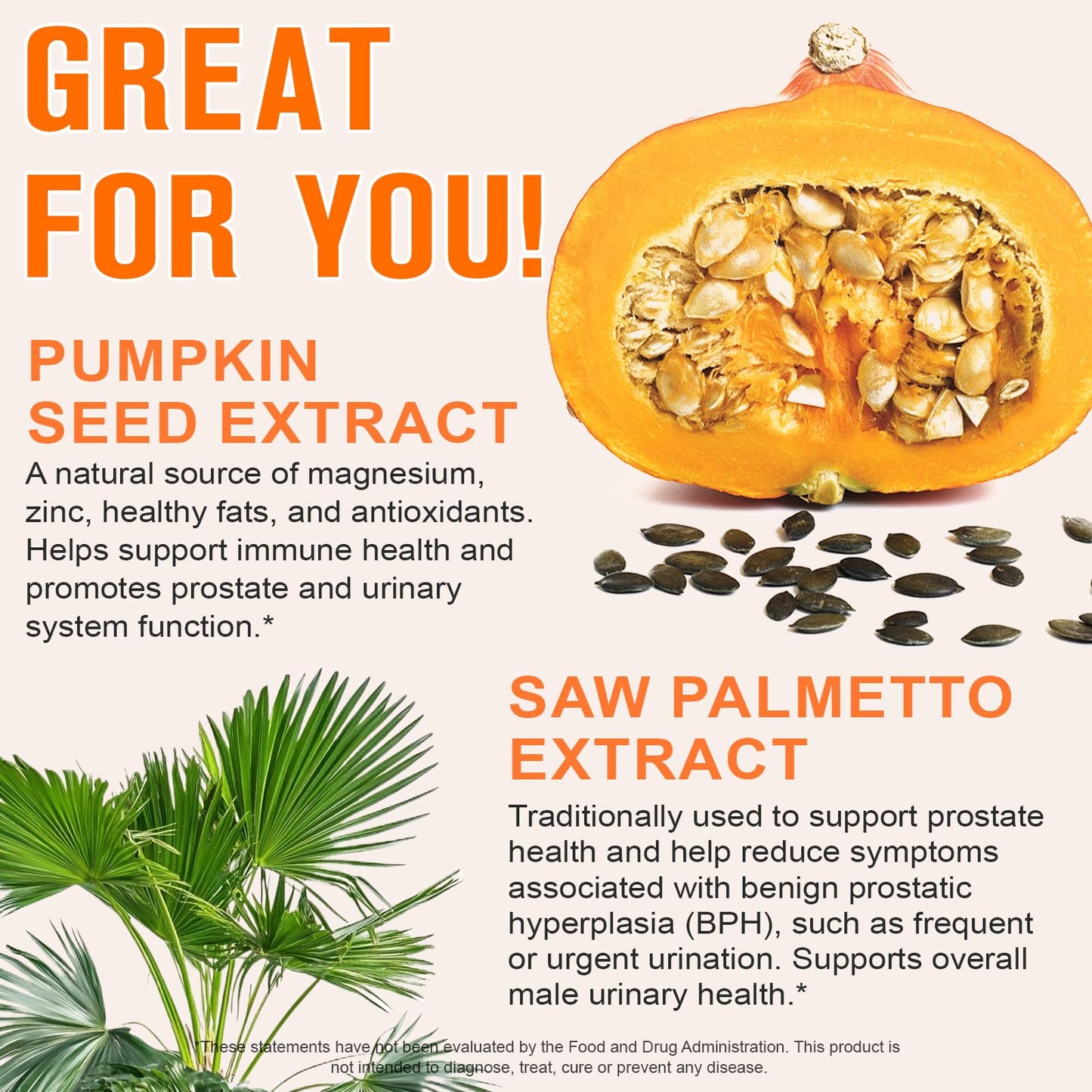Akeeronn Pumpkin Seed Oil Capsules with Saw Palmetto, 300 Capsules