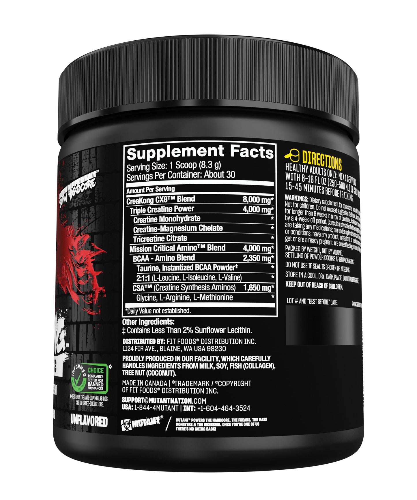 Mutant CREAKONG CX8 Advanced Creatine + Amino Supplement Powder, 1