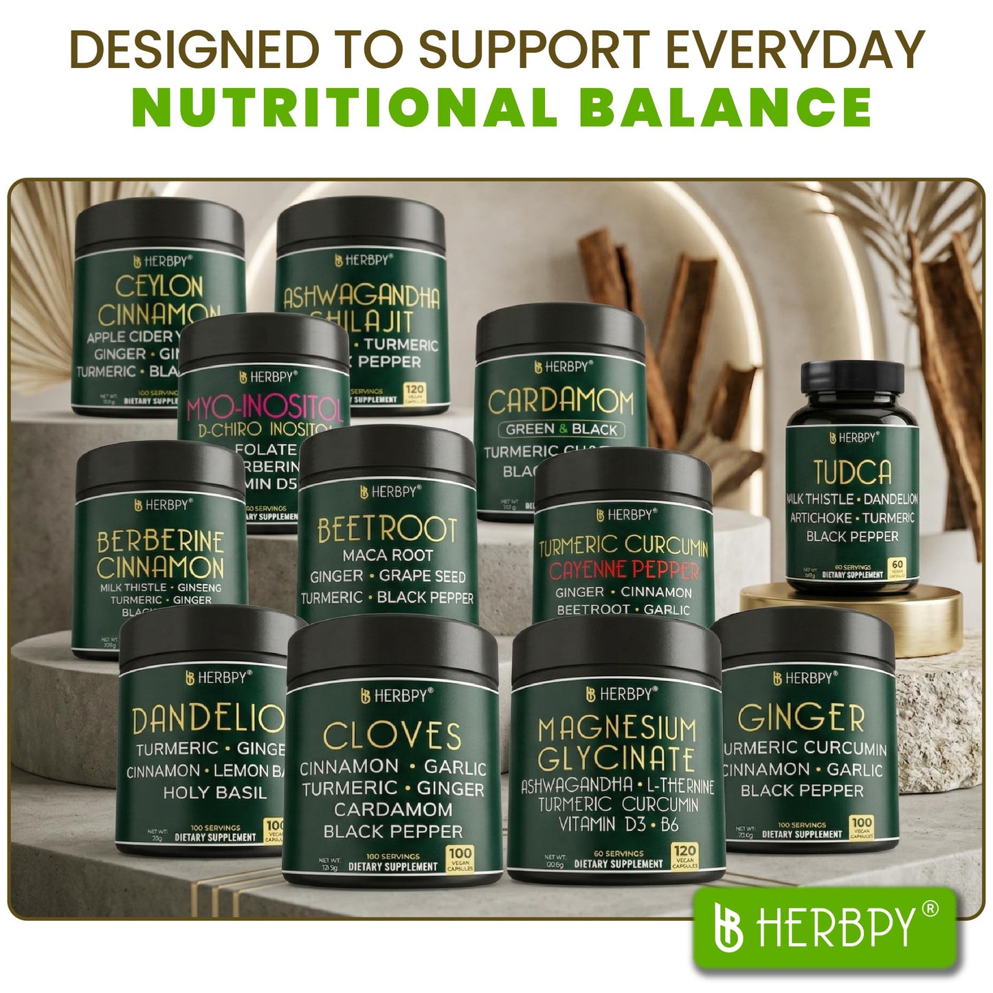 Herbpy 7in1 Amla Superfruit Extract Supplement Capsules, 60 Count