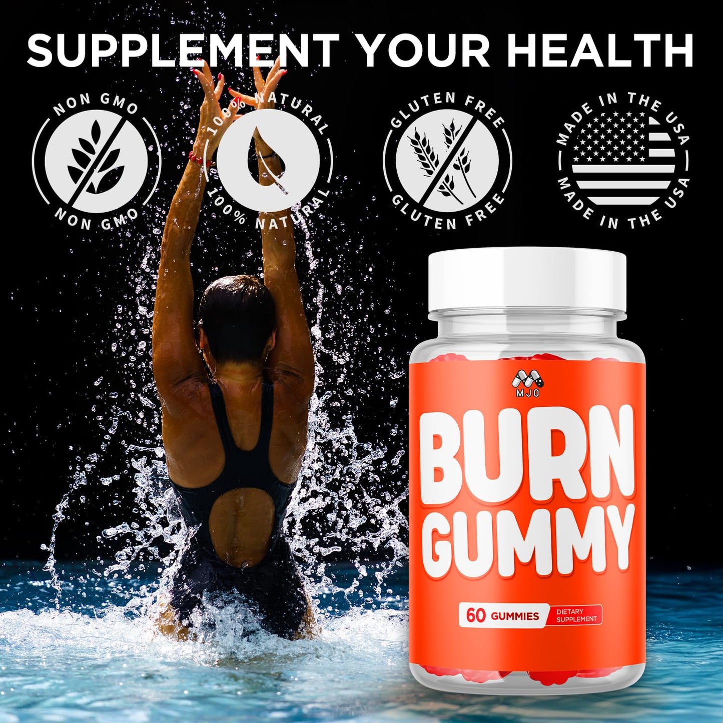 MJO Burn Gummy Weight Management Chewable 180 Gummies