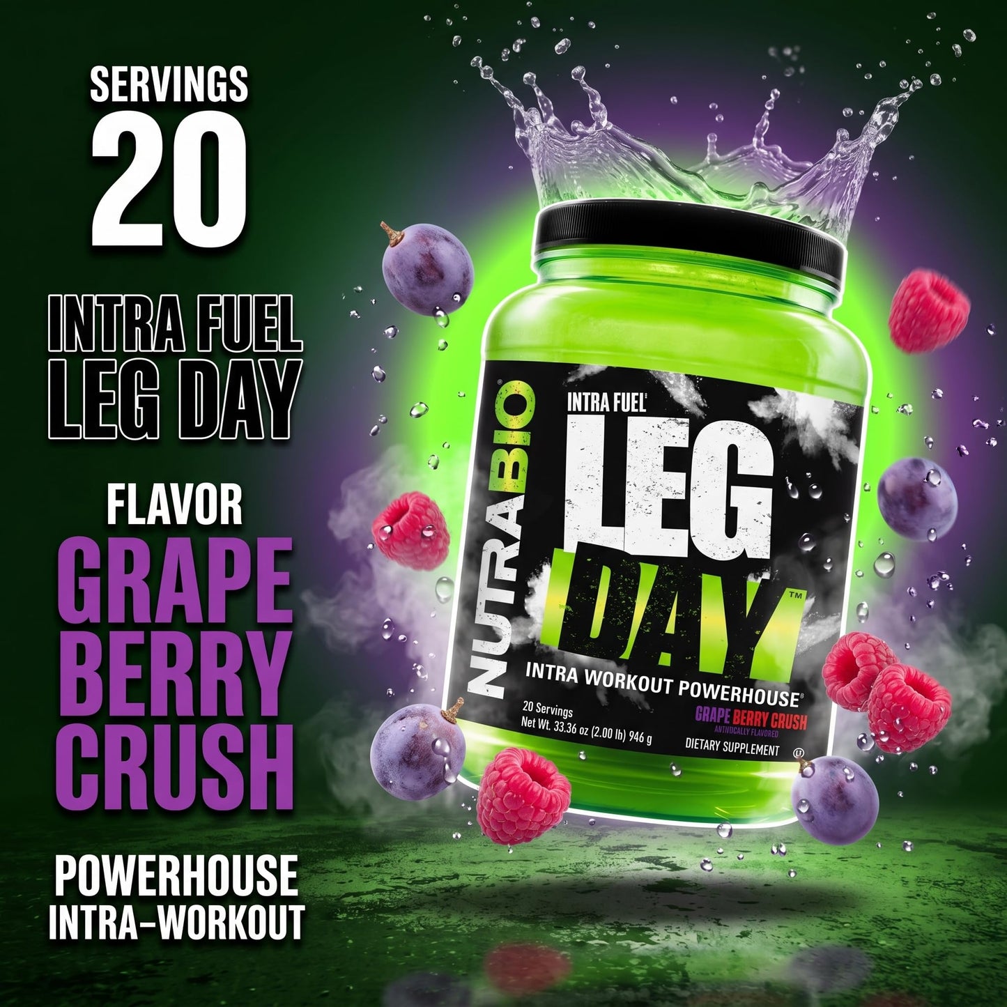NutraBio Leg Day Intra Workout Powder 2.09 Pound
